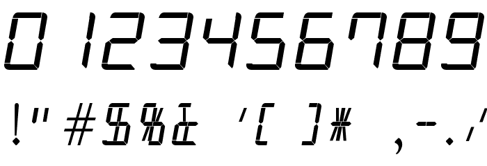Digital numbers font